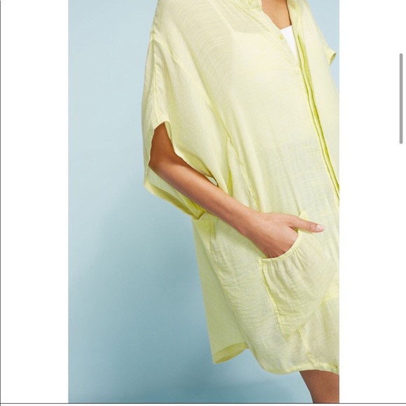 Anthropologie Saturday Sunday Chartreuse Tunic Top - Picture 2 of 13